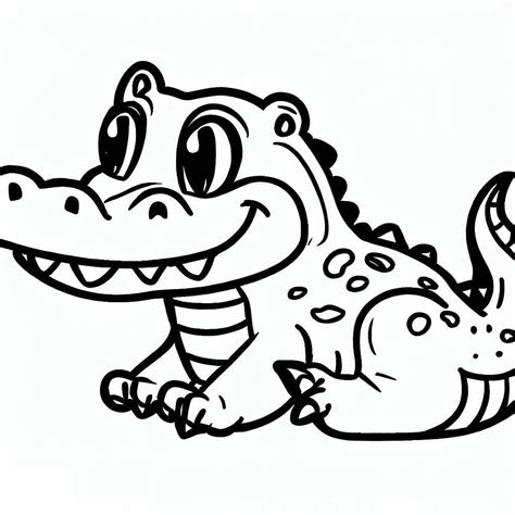 Desenhos De Crocodilo Muito Fofo Para Colorir E Imprimir