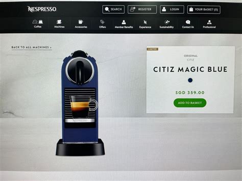 Magic Blue Nespresso Citiz Tv Home Appliances Kitchen Appliances