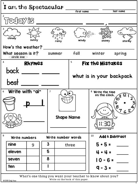 Activity For Second Graders