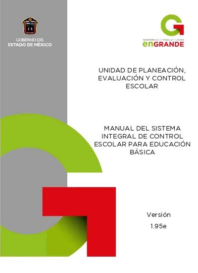 UNIDAD DE PLANEACIÓN EVALUACIÓN Y CONTROL ESCOLAR MANUAL DEL SISTEMA