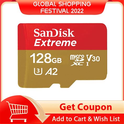 Sandisk cartão De Memória Original Extreme Micro Sd A2 A1 V30 U3