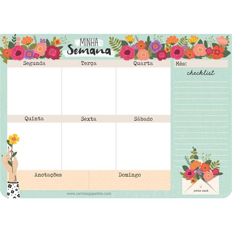 Planner De Mesa Semanal Shopee Brasil