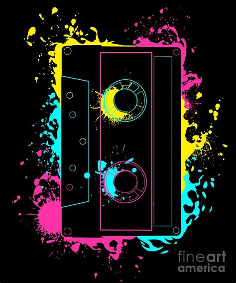 80s 90s Retro Cassette Tape Vintage Mixtape Ts Digital Art By Alexander Wegner