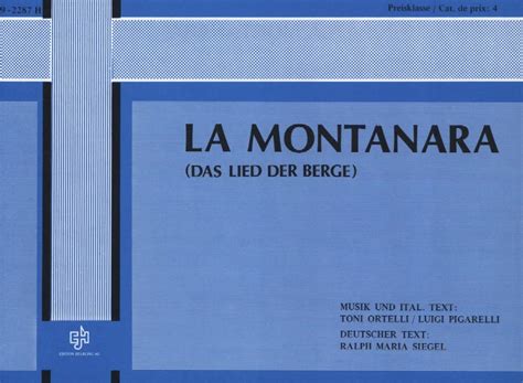 La Montanara Das Lied Der Berge Im Stretta Noten Shop Kaufen