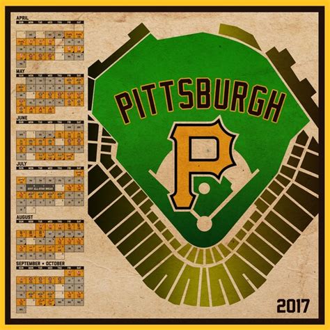 Pittsburgh Pirates 2017 Schedule Print