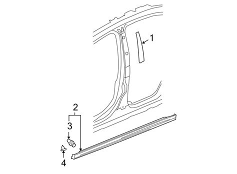 Chevrolet Malibu Rocker Panel Molding Clip Sedan Wagon