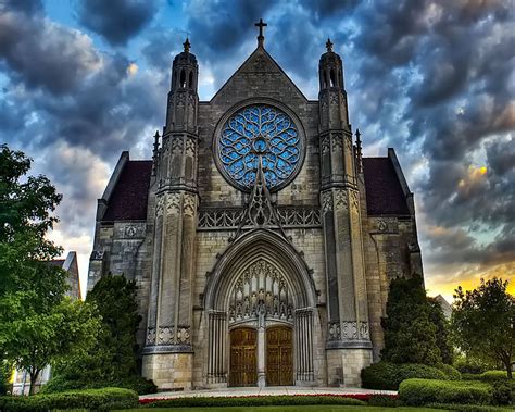 Church At Sunrise Hdr Creme