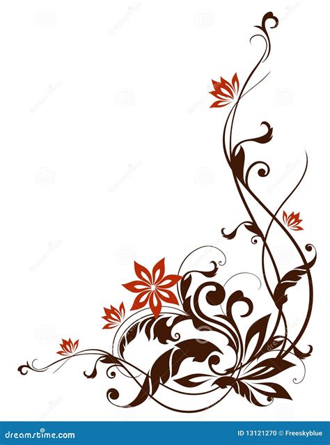 Flower And Vines Pattern Stock Illustration Illustration Of Botanic