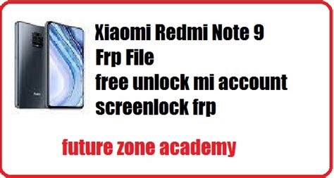 Redmi Note 9 Pro Mi Account And Frp Remove File Verpixels