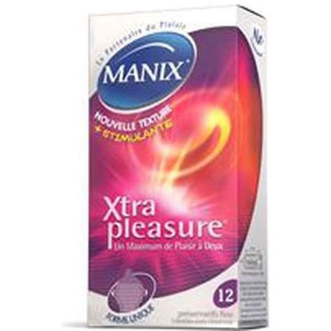 MANIX Xtra Pleasure Double Stimulation Boîte de 12 préservatifs 52 mm