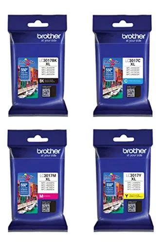 Pack 4 Tintas Brother Lc 3017 Xl Originales Cuotas sin interés