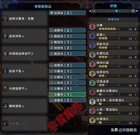 【mhw】pc版每日配裝：鎧羅突擊弩·狙擊 每日頭條