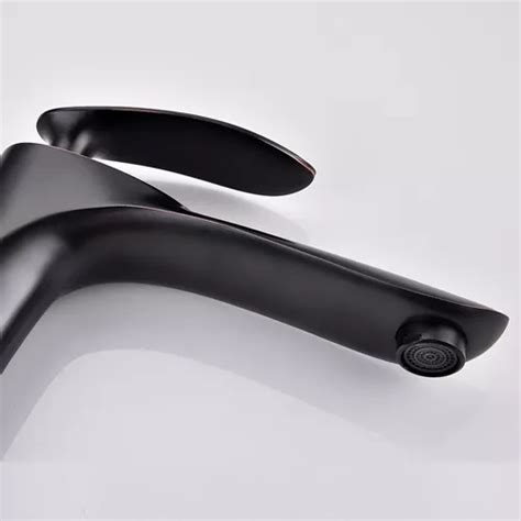 Llave Grifo Monomando Lavabo Ovalin Ba O Negro Mate Gami En Venta En