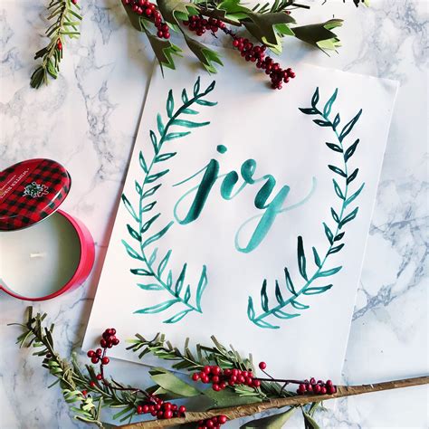 Joy Watercolor Tutorial And Printable Plum Street Collective