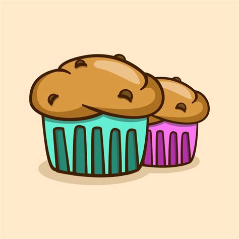 Muffin Illustration Concept Dans Dessin Anim Style Art