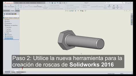 Creaci N De Un Tornillo En Solidworks Youtube