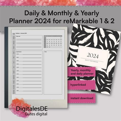 Digital Planner Xl For Remarkable Remarkable In English