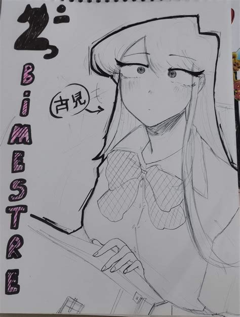 Komi San Desenho Rascunho E Pintura Amino