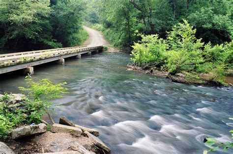 Low Water Bridge On The Uwharrie River In Uwharrie National Forest