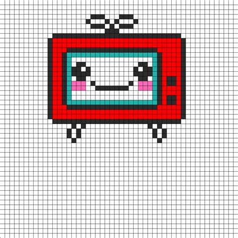 TV Perler Bead Pattern Bead Sprites Misc Fuse Bead Patterns