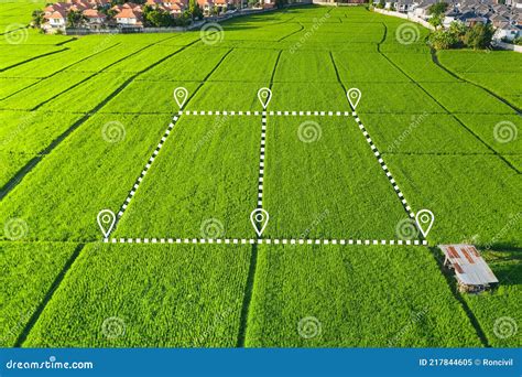 Land Plot In Aerial View For Development Or Investment Stock Image