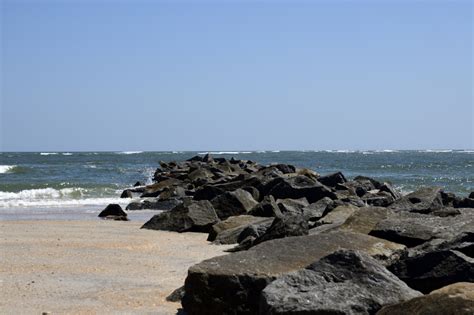 Jetty Rocks At Ocean Inlet Free Stock Photo Public Domain Pictures