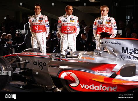 Vodafone Mclaren Mercedes Drivers From Left Gary Paffet Lewis