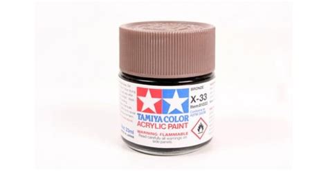 Tamiya X 33 Bronze Acrylic Paint Metallic 23ml 81033