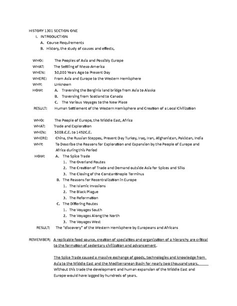 Ctc History 1301 Study Guide 2