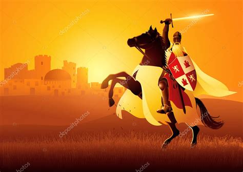 Ilustraci N Vectorial Del Caballero Castellano Rodrigo D Az De Vivar O