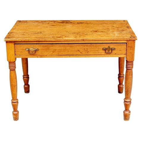 Antique Dutch Colonial Javanese Teak Desk With Single Drawer And Turned Legs For Sale At 1stdibs