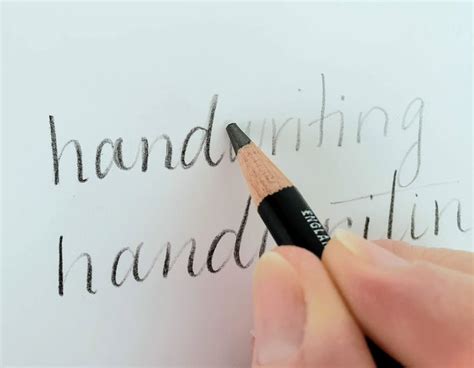 Easy Calligraphy With A Pencil Learning With The Painted Pen Pencil