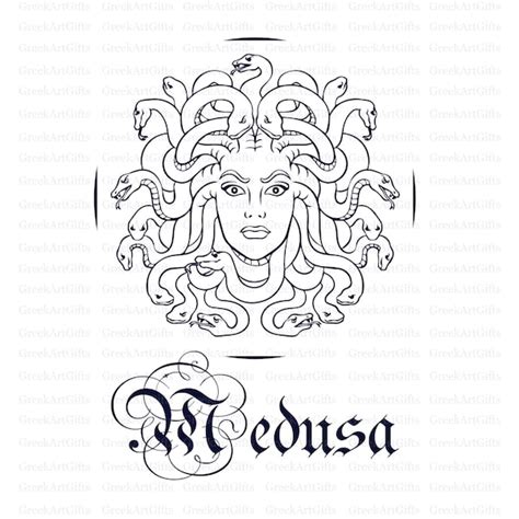 Medusa Svg Commercial Etsy