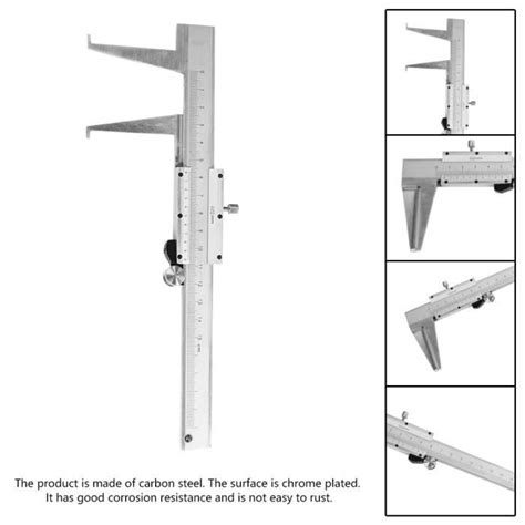 Pied Coulisse Caliper Portable Steel Measuring Ruler Inside Groove