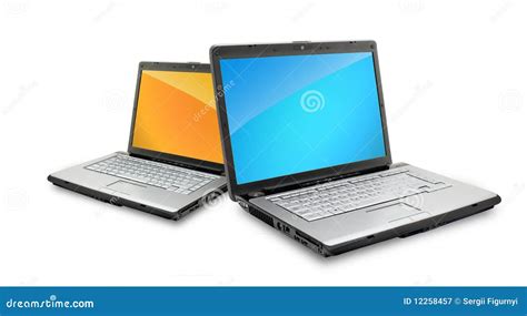 Open Laptops Stock Image Image Of Computer Copy Isolated