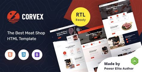 Customize Corvex Butcher Meat Shop HTML Template