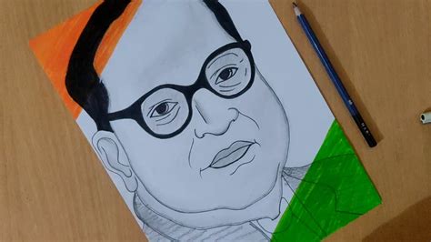 Dr Br Ambedkar Drawing How To Draw Dr Ambedkar Ambedkar Jayanti Drawing Step By Step Youtube