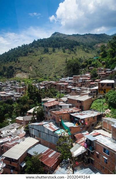 Cityscape Medellin Colombia Houses Built On Stock Photo 2032049264 ...