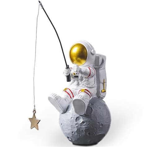 Buy Astronaut Figurine Statue Astronaut Fishing Star Figure Sculpture