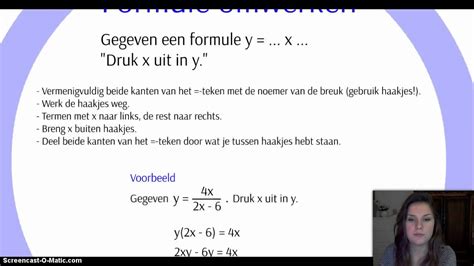 Gebroken Functies Formule Omwerken Wiskunjeleren Oud Youtube