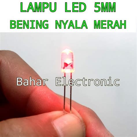 Jual Lampu Led Mm Bening Nyala Merah Di Lapak Bahar Electronic Bukalapak