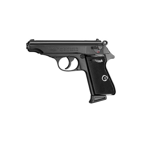 Pistolet D Alarme A Blanc Ou A Gaz Pour Femme Mm Walther Pp Noir