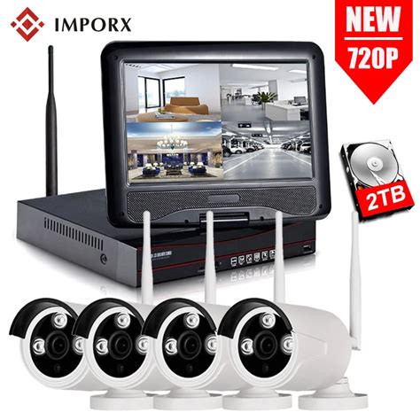 4CH Home Security Wifi CCTV System Wireless NVR Kit 10" LCD Monitor ...