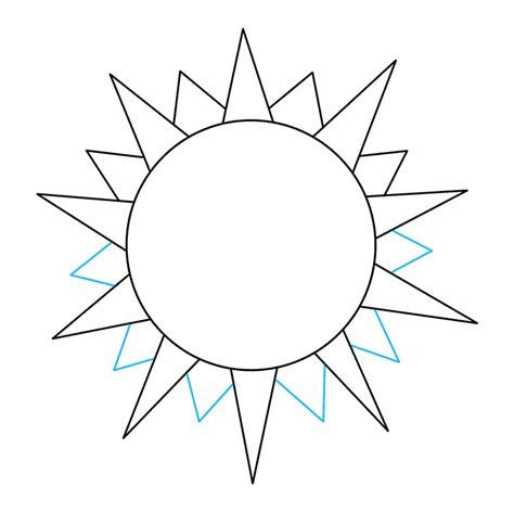 How to Draw a Smiling Sun - Really Easy Drawing Guides