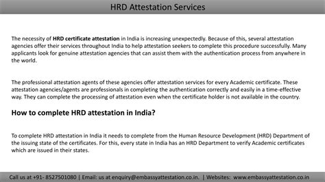 Ppt Get Complete Information For Hrd Certificate Attestation