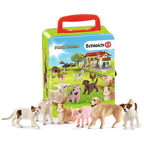 Schleich Farm World Playset With Collector Case And Farm Animal Toys