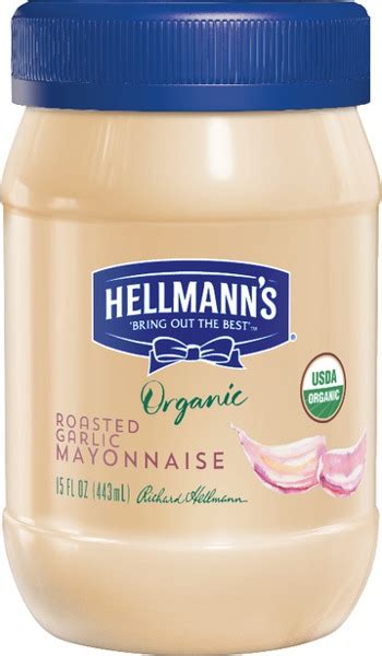 Hellmann S Organic Mayonnaise Roasted Garlic 1Source