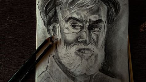 Rajinikanth Pencil Sketch