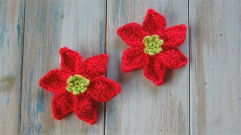 Crochet How To Crochet A Mini Poinsettia Yarn Scrap Friday Youtube