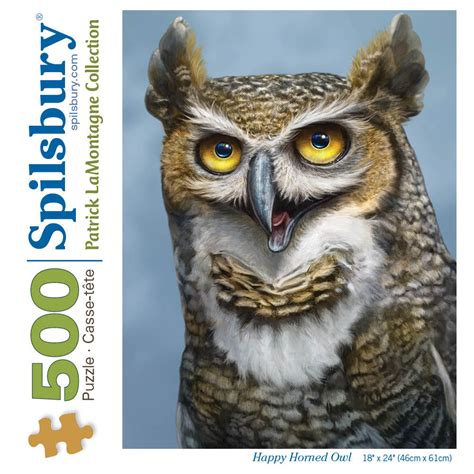 Happy Horned Owl Piece Jigsaw Puzzle Spilsbury